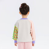 Coiling Dragon Embroidery and Printed Scales Raglan Sleeve Sweatshirt-6 -  NianYi, Chinese Traditional Clothing for Kids