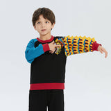 Coiling Dragon Embroidery and Printed Scales Raglan Sleeve Sweatshirt-9 -  NianYi, Chinese Traditional Clothing for Kids