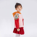 Dragon Long Dragon Cloth Patch with Tassels Colorblock Hoodie-12 -  NianYi, Chinese Traditional Clothing for Kids