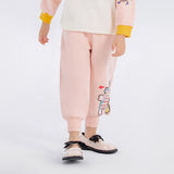 Dragon Long Hemline Dragon Print Fleece Sweatpants-2 -  NianYi, Chinese Traditional Clothing for Kids