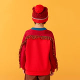 Dragon Long Dragon Head Graphic Tassel Sleeves Colorblock Raglan Sweatshirt-4 -  NianYi, Chinese Traditional Clothing for Kids