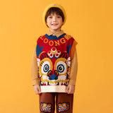 Dragon Long Love and Luck Joyful Dragon Vest-1 -  NianYi, Chinese Traditional Clothing for Kids