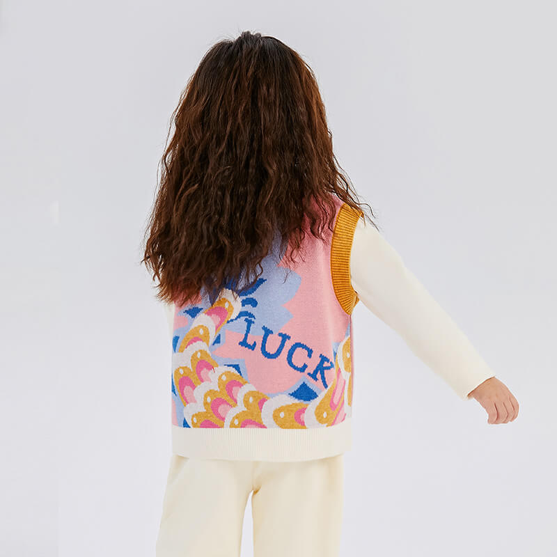 Dragon Long Love and Luck Joyful Dragon Vest-8 -  NianYi, Chinese Traditional Clothing for Kids