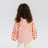 Dragon Long Colorblock Dragon Embroidery Fleece Hooded Raglan Jacket-6 -  NianYi, Chinese Traditional Clothing for Kids