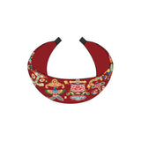 Lucky Bunny Fluffy Hair Band-6-color-wbg-nianyi red -  NianYi, Chinese Traditional Clothing for Kids