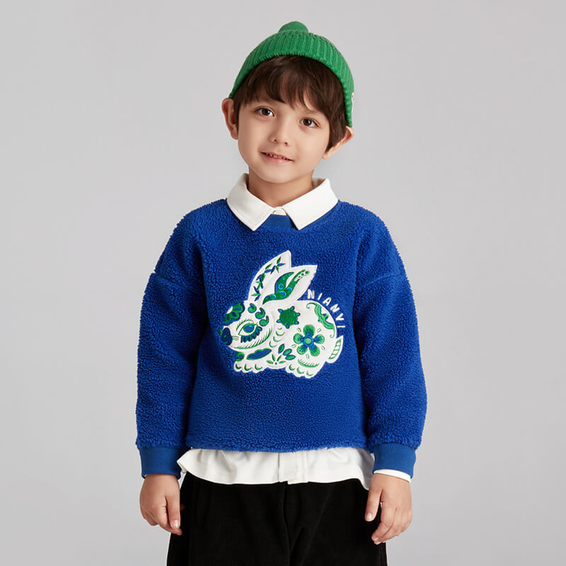 NianYi-Chinese-Traditional-Clothing-for-Kids-321 Bunny Sweatshirt-N4224061E03-Color-Cosmic Blue-7