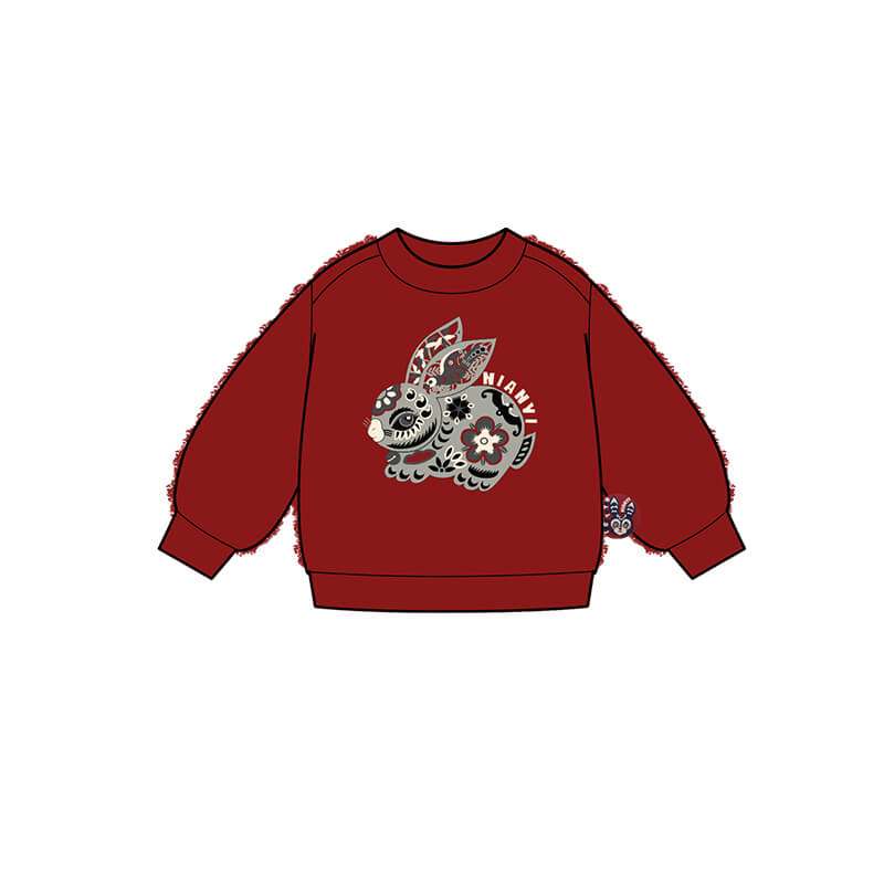 NianYi-Chinese-Traditional-Clothing-for-Kids-321 Bunny Sweatshirt-N4224061E03-Color-WBG-NianYi Red-12