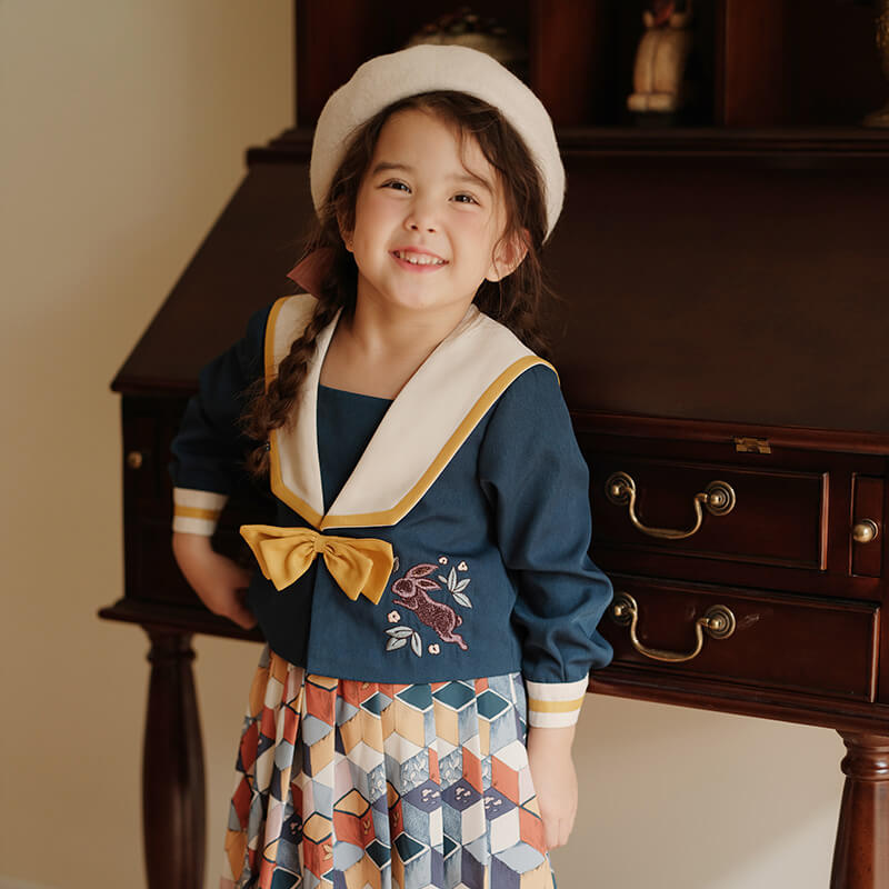 NianYi-Chinese-Traditional-Clothing-for-Kids-Alice College Set-N101109-3