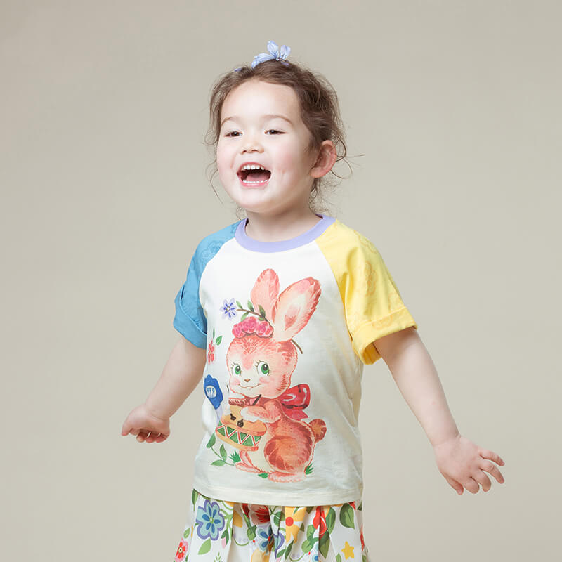 NianYi-Chinese-Traditional-Clothing-for-Kids-Floral Jounrey Color Matching T-Shirt-N102062-2
