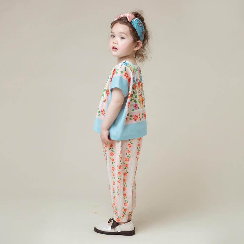 NianYi-Chinese-Traditional-Clothing-for-Kids-Floral Jounrey Square T-Shirt-N102041-4
