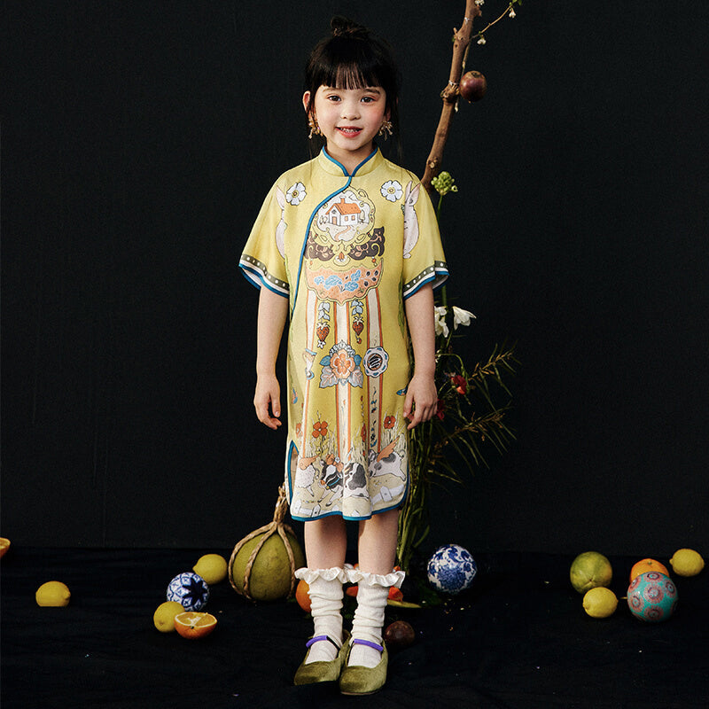 NianYi-Chinese-Traditional-Clothing-for-Kids-Floral Journey Dream Qipao-N102059-2