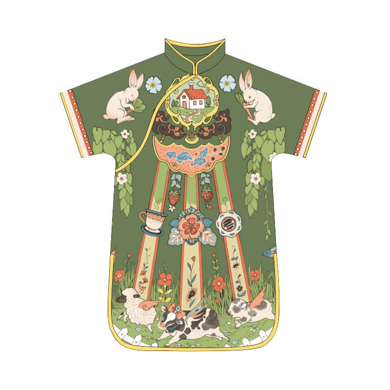 NianYi-Chinese-Traditional-Clothing-for-Kids-Floral Journey Dream Qipao-N102059-6