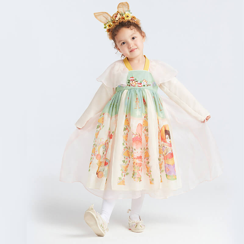 NianYi-Chinese-Traditional-Clothing-for-Kids-Floral Journey Hanfu Dress-N1223081D02-2