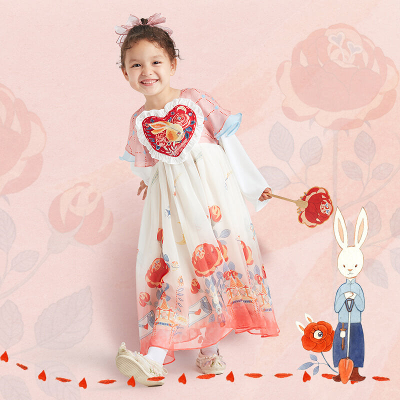NianYi-Chinese-Traditional-Clothing-for-Kids-Floral Journey Heartbeat Hanfu Dress-N1223109D02-1