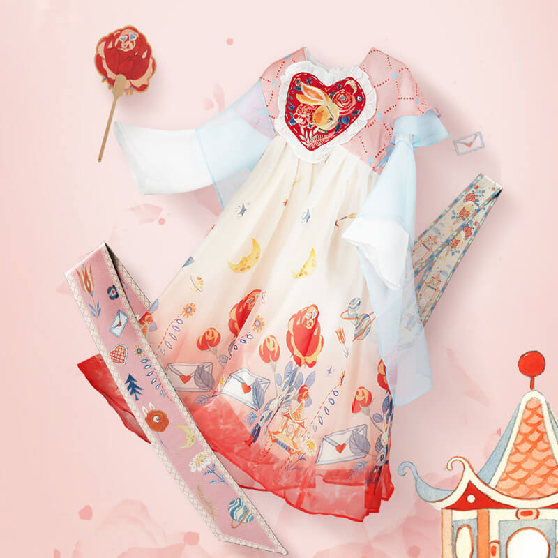 NianYi-Chinese-Traditional-Clothing-for-Kids-Floral Journey Heartbeat Hanfu Dress-N1223109D02-3