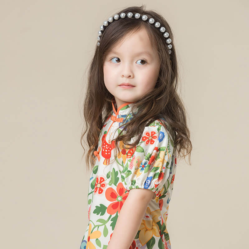 NianYi-Chinese-Traditional-Clothing-for-Kids-Floral Printed Qipao Dress-N102010-16