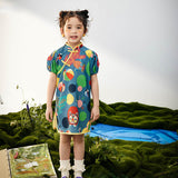 NianYi-Chinese-Traditional-Clothing-for-Kids-Floral Printed Qipao Dress-N102010-2