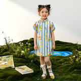 NianYi-Chinese-Traditional-Clothing-for-Kids-Floral Printed Qipao Dress-N102010-9