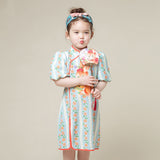 NianYi-Chinese-Traditional-Clothing-for-Kids-Floral Rabbit Qipao Dress-N102046-3