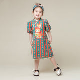 NianYi-Chinese-Traditional-Clothing-for-Kids-Floral Rabbit Qipao Dress-N102046-4