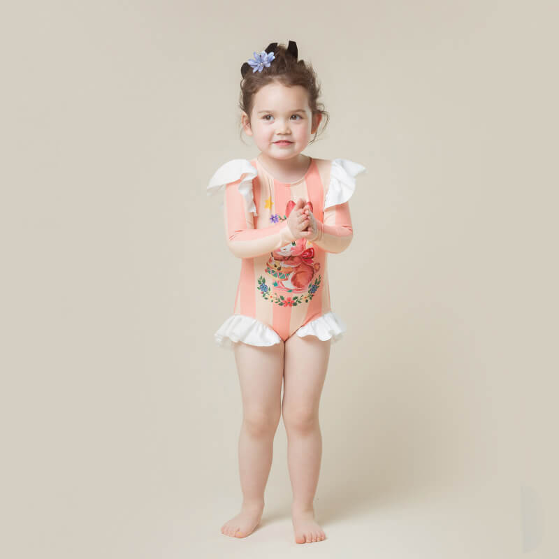 NianYi-Chinese-Traditional-Clothing-for-Kids-Floral Rabbit Swimsuit-N102073-1