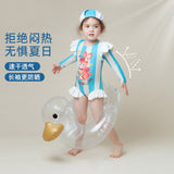NianYi-Chinese-Traditional-Clothing-for-Kids-Floral Rabbit Swimsuit-N102073-3