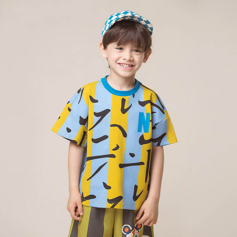 NianYi-Chinese-Traditional-Clothing-for-Kids-Jianghu Calligraphy T-Shirt-N402041-3