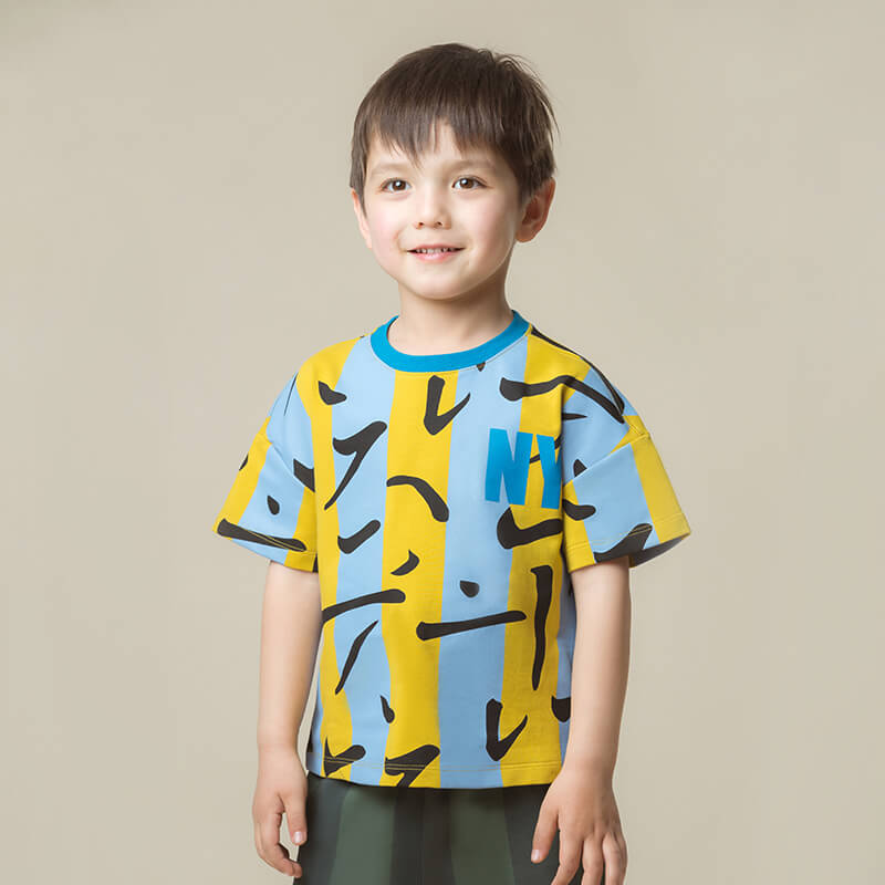 NianYi-Chinese-Traditional-Clothing-for-Kids-Jianghu Calligraphy T-Shirt-N402041-5-