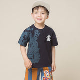 NianYi-Chinese-Traditional-Clothing-for-Kids-Jianghu Dragon T-Shirt-N202015-Dark Blue