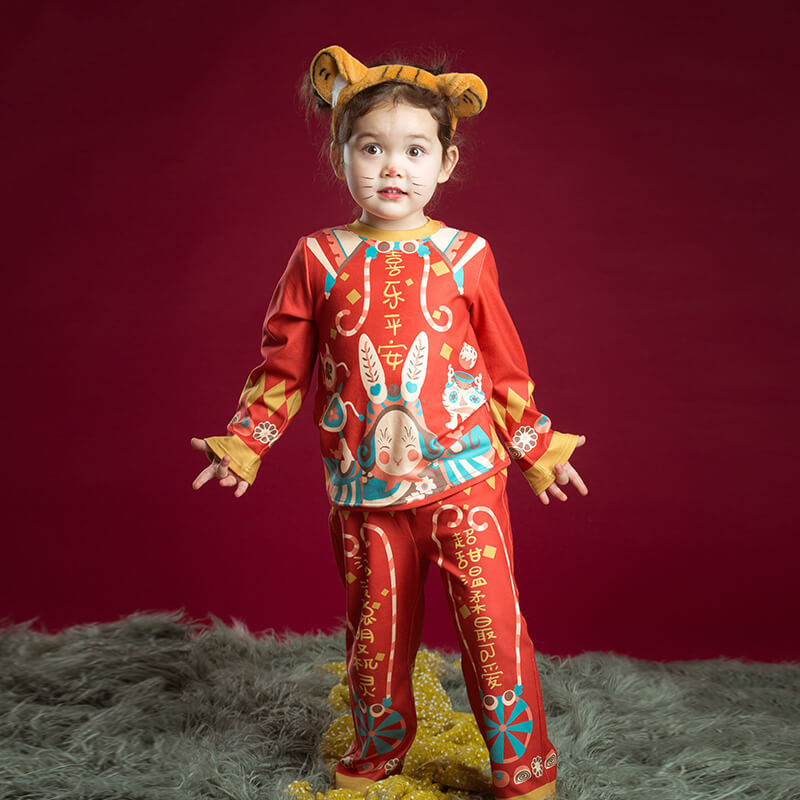 NianYi-Chinese-Traditional-Clothing-for-Kids-Lucky And Happiness Homewear-N400017-1