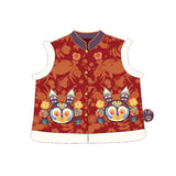 NianYi-Chinese-Traditional-Clothing-for-Kids-Lucky Bunny Brocade Vest-N4224082A05-Color-WBG-NianYi Red-9