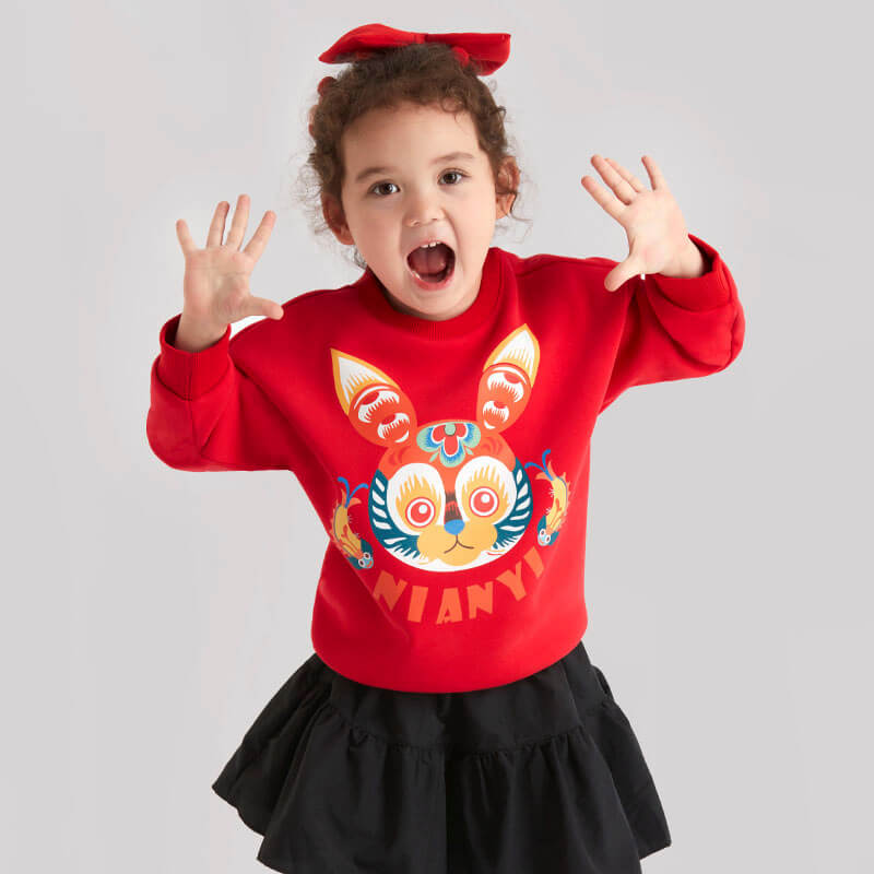 NianYi-Chinese-Traditional-Clothing-for-Kids-Lucky Bunny Sweatshirt-N4224075A06-1