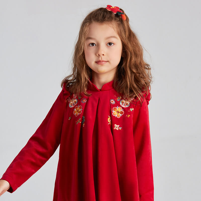 NianYi-Chinese-Traditional-Clothing-for-Kids-Lucky Bunny Velvet Dress-N1224129C02-Color-NianYi Red-6