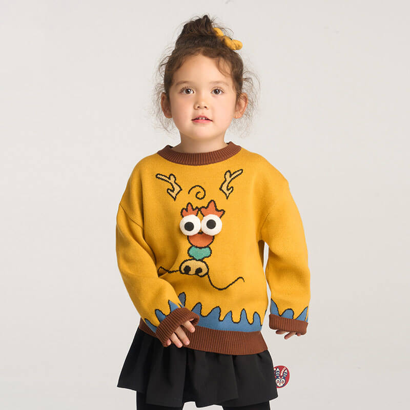 NianYi-Chinese-Traditional-Clothing-for-Kids-Lucky Bunny style Sweater-N4224096A07-Color-Golden Hairpin Yellow-8