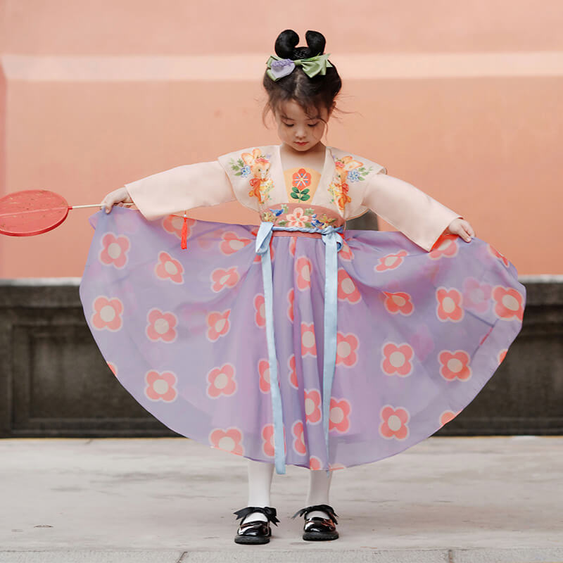 NianYi-Chinese-Traditional-Clothing-for-Kids-Oriental Princess Hanfu Dress-N1223112D02-3