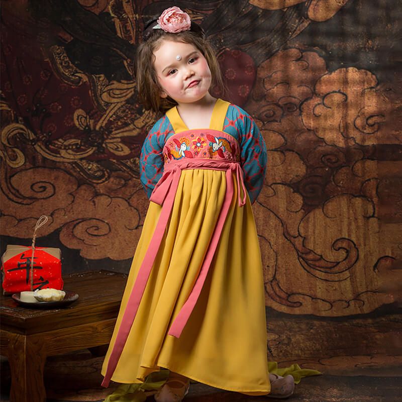 NianYi-Chinese-Traditional-Clothing-for-Kids-Oriental Princess Tang Hanfu Dress-N101099-1