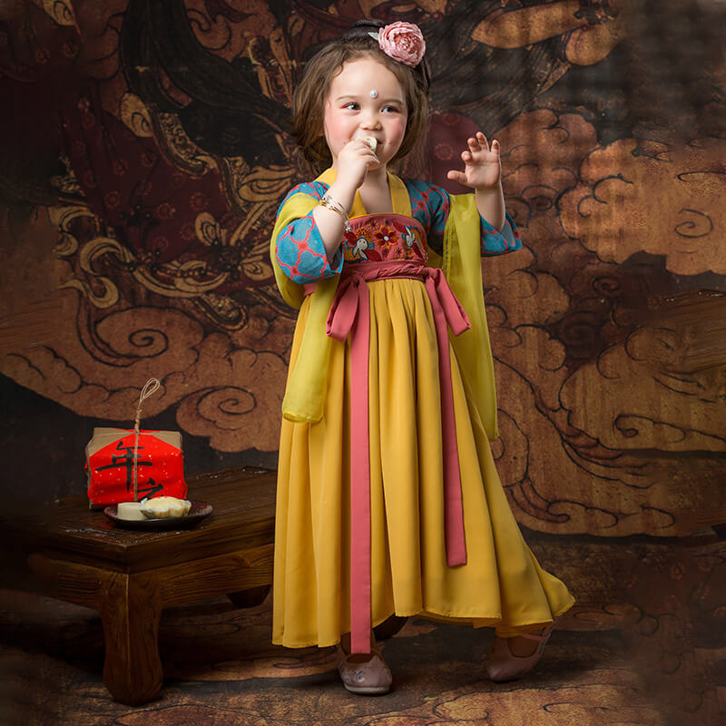 NianYi-Chinese-Traditional-Clothing-for-Kids-Oriental Princess Tang Hanfu Dress-N101099-2