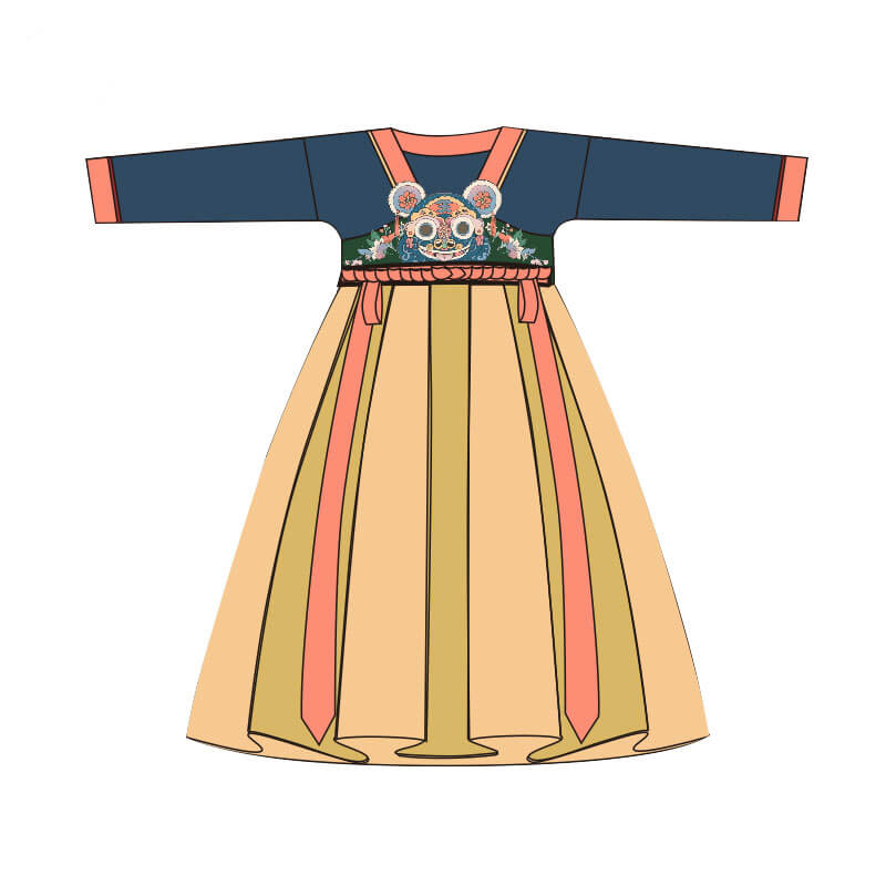 NianYi-Chinese-Traditional-Clothing-for-Kids-Playing Tiger Hanfu Dress-N101124-5