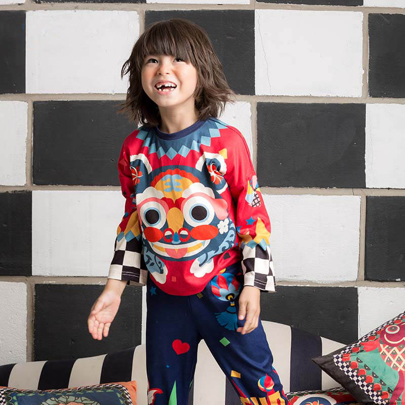 NianYi-Chinese-Traditional-Clothing-for-Kids-Playing Tiger Homewear-N401034-3