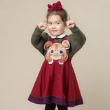NianYi-Chinese-Traditional-Clothing-for-Kids-Printed Tiger Head Skirt-N101122-1
