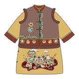 NianYi-Chinese-Traditional-Clothing-for-Kids-Rabbit Mandarin Jacket Set-N300023-Amber Gold