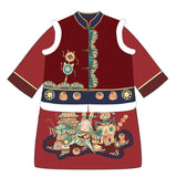 NianYi-Chinese-Traditional-Clothing-for-Kids-Rabbit Mandarin Jacket Set-N300023-NianYi Red