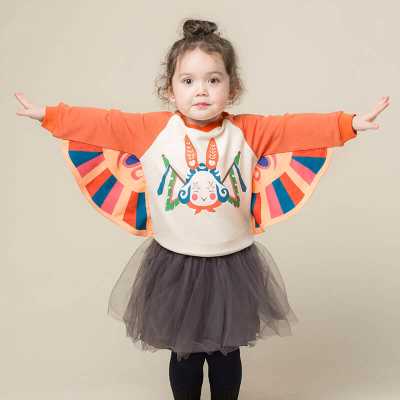 NianYi-Chinese-Traditional-Clothing-for-Kids-Rabbit Wings Sweatshirt-N401004-1