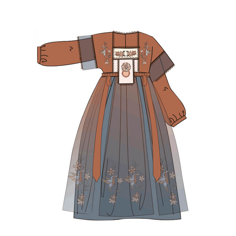 NianYi-Chinese-Traditional-Clothing-for-Kids-Silk Road Gaga Hanfu Dress-N101009-5