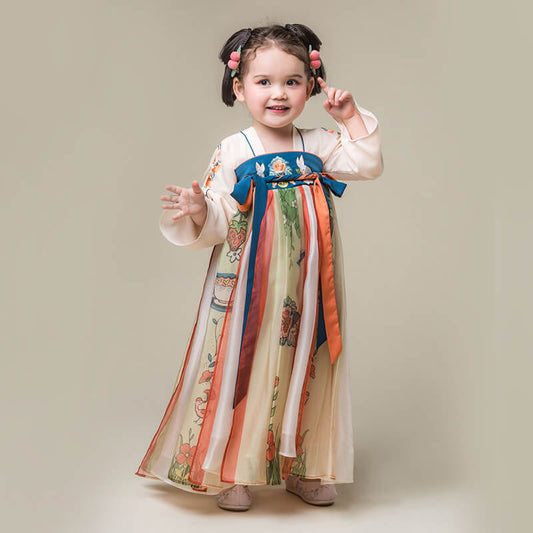 NianYi-Chinese-Traditional-Clothing-for-Kids-Silk Road Snow Rabbit Hanfu Dress-N101092-1