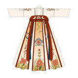 NianYi-Chinese-Traditional-Clothing-for-Kids-Silk Road Snow Rabbit Hanfu Dress-N101092-Coral Red